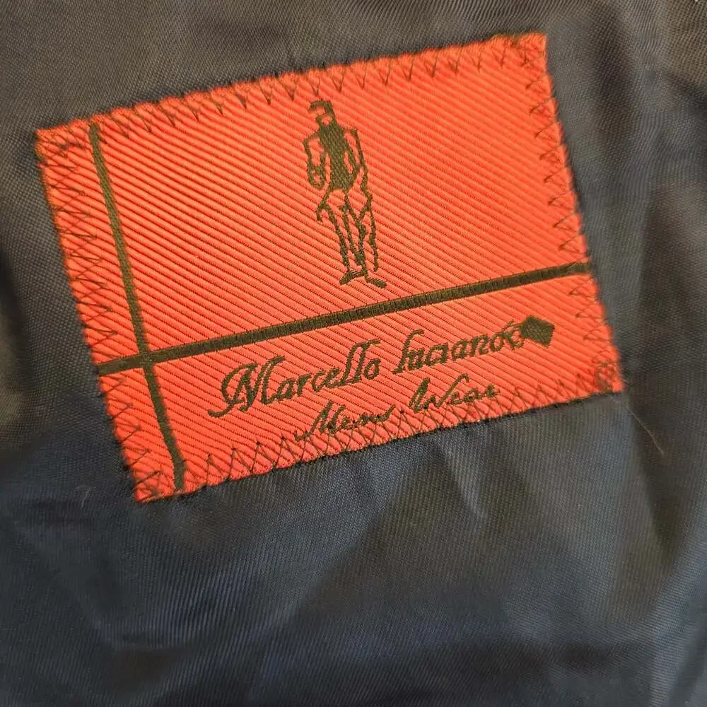 Marcello Luciano Men's Blue Wool Blend Sport Coat Blazer EU 54 US 44R 2 Button